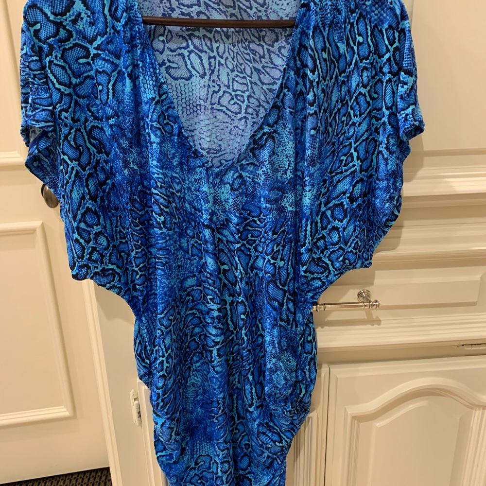 Carmen Marc Valvo Snakeskin print coverup
